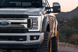 Ford F-250 Super Duty Fender Flares - Rough Country - Defender - Absolute Black - '17-'22